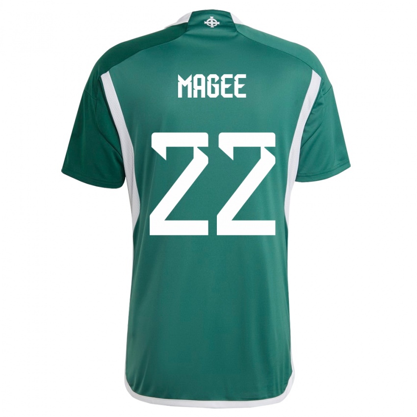 Mænd Nordirland Abbie Magee #22 Grøn Hjemmebane Spillertrøjer 24-26 Trøje T-Shirt
