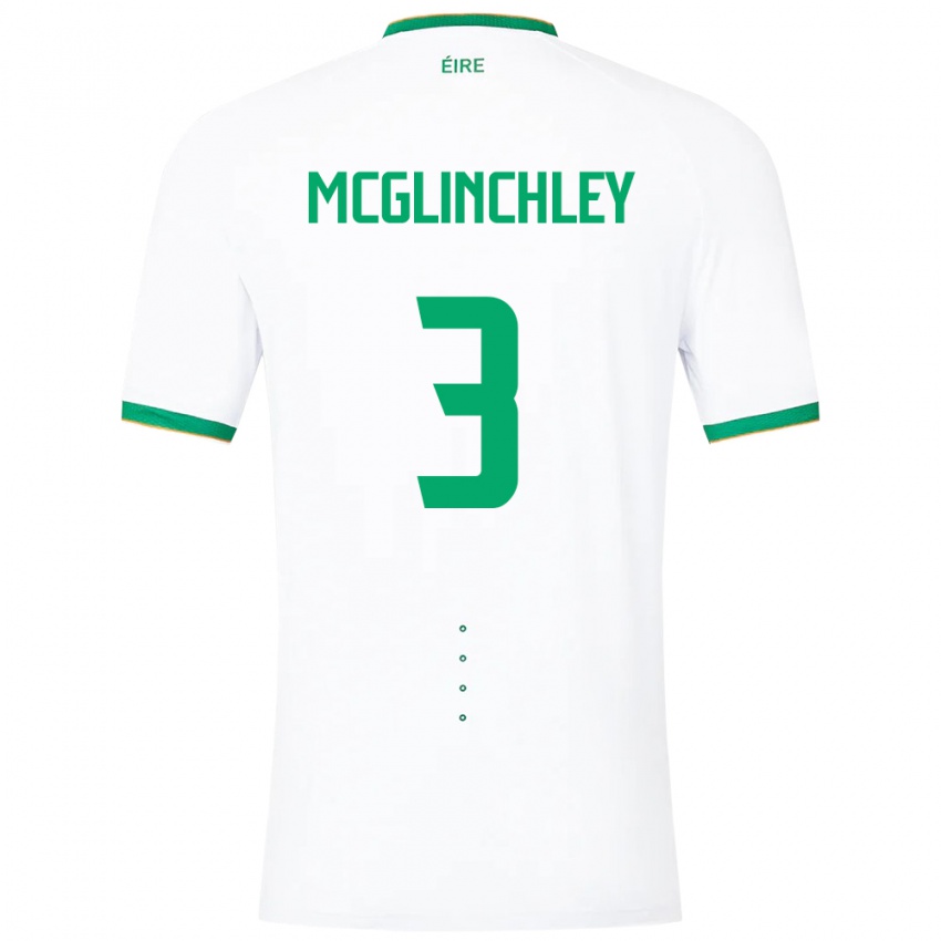 Mænd Irland Harry Mcglinchley #3 Hvid Udebane Spillertrøjer 24-26 Trøje T-Shirt