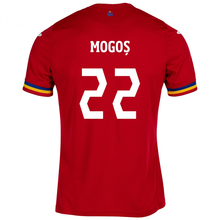Mænd Rumænien Vasile Mogoș #22 Rød Udebane Spillertrøjer 24-26 Trøje T-Shirt