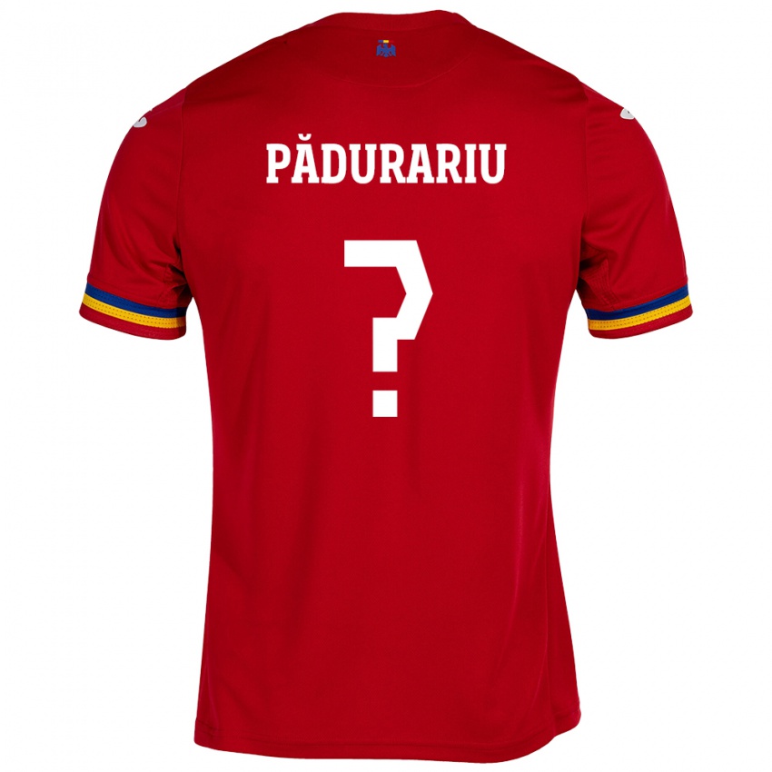 Mænd Rumænien Ricardo Pădurariu #0 Rød Udebane Spillertrøjer 24-26 Trøje T-Shirt