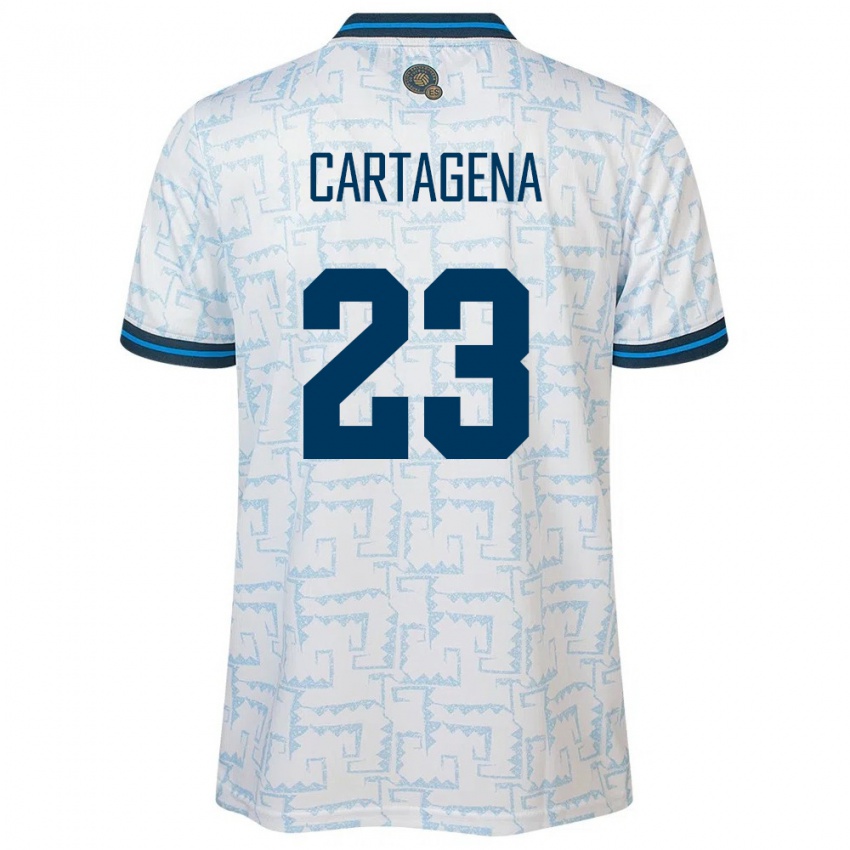 Mænd El Salvador Melvin Cartagena #23 Hvid Udebane Spillertrøjer 24-26 Trøje T-Shirt