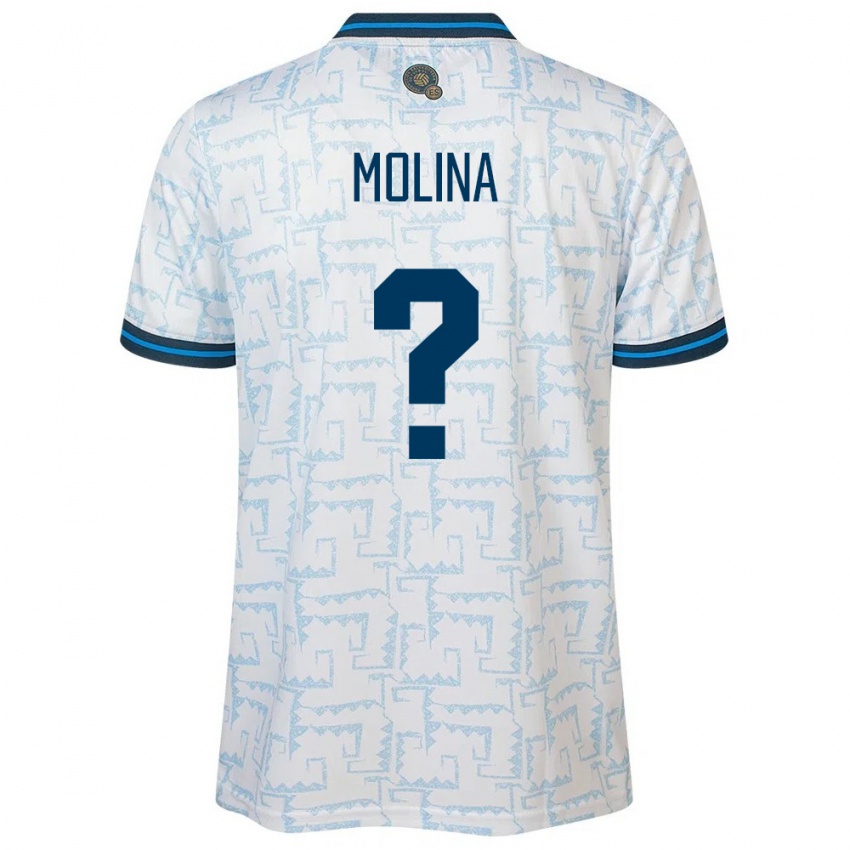 Mænd El Salvador William Molina #0 Hvid Udebane Spillertrøjer 24-26 Trøje T-Shirt