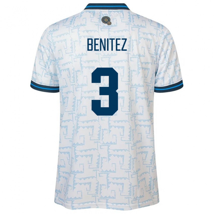 Mænd El Salvador Carolina Benitez #3 Hvid Udebane Spillertrøjer 24-26 Trøje T-Shirt