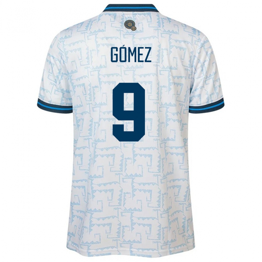 Mænd El Salvador Samaria Gómez #9 Hvid Udebane Spillertrøjer 24-26 Trøje T-Shirt