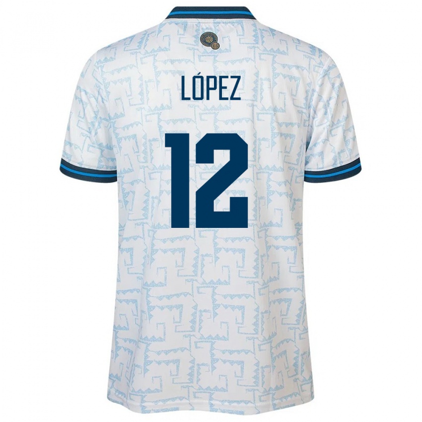 Mænd El Salvador Abigaíl López #12 Hvid Udebane Spillertrøjer 24-26 Trøje T-Shirt