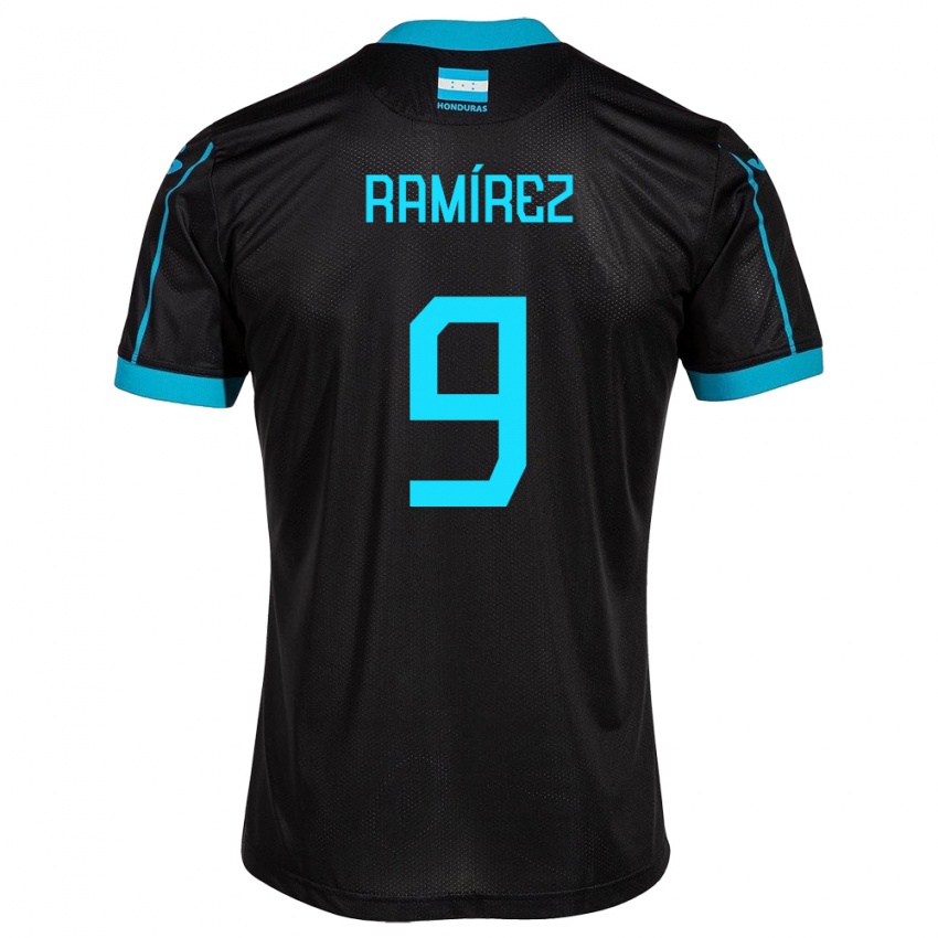 Mænd Honduras Truimali Ramírez #9 Sort Udebane Spillertrøjer 24-26 Trøje T-Shirt