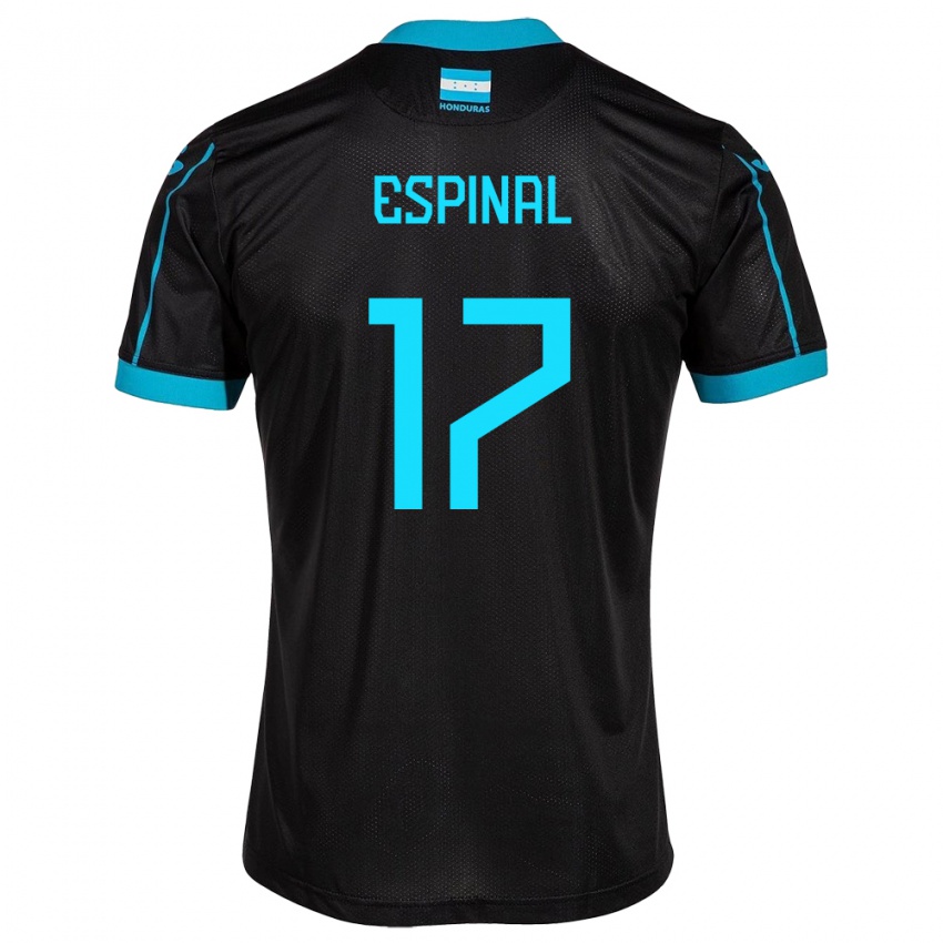 Mænd Honduras Johana Espinal #17 Sort Udebane Spillertrøjer 24-26 Trøje T-Shirt