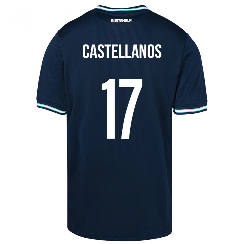 Mænd Guatemala Óscar Castellanos #17 Blå Udebane Spillertrøjer 24-26 Trøje T-Shirt