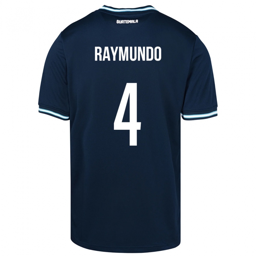 Mænd Guatemala Cristopher Raymundo #4 Blå Udebane Spillertrøjer 24-26 Trøje T-Shirt