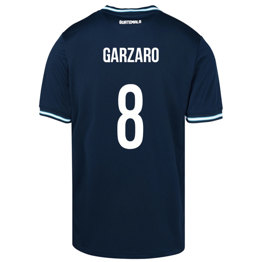 Mænd Guatemala Santiago Garzaro #8 Blå Udebane Spillertrøjer 24-26 Trøje T-Shirt