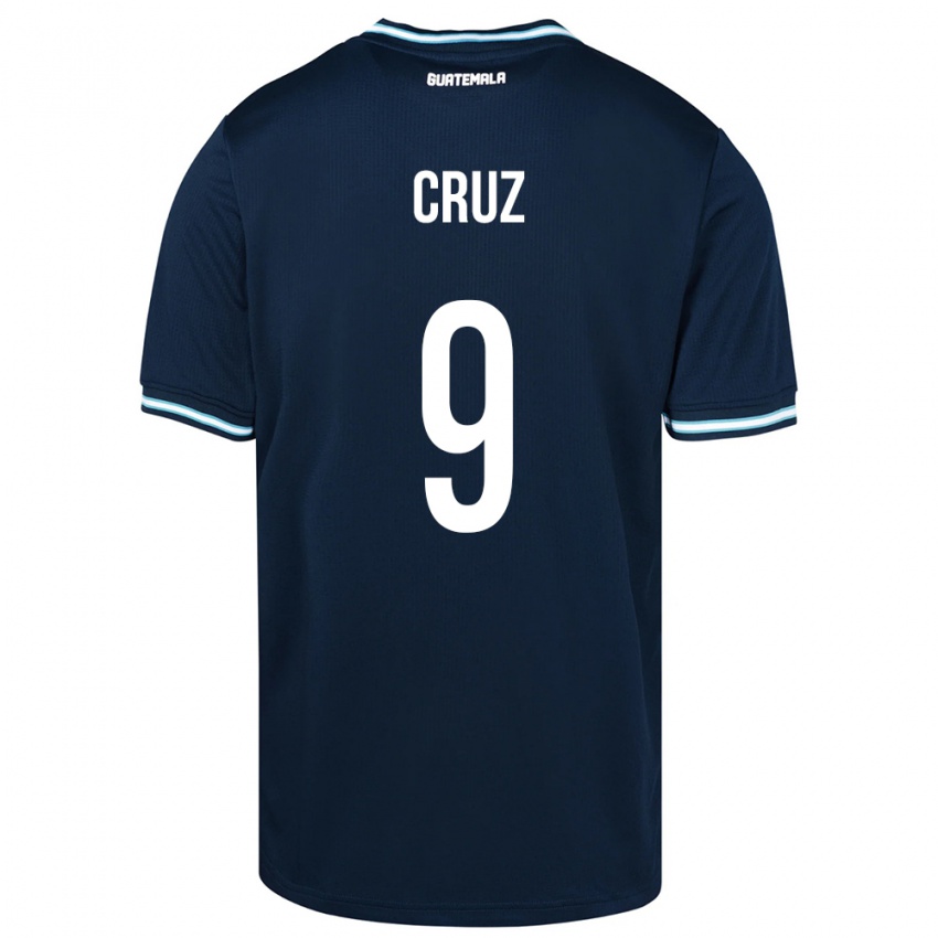 Mænd Guatemala Celsa Cruz #9 Blå Udebane Spillertrøjer 24-26 Trøje T-Shirt