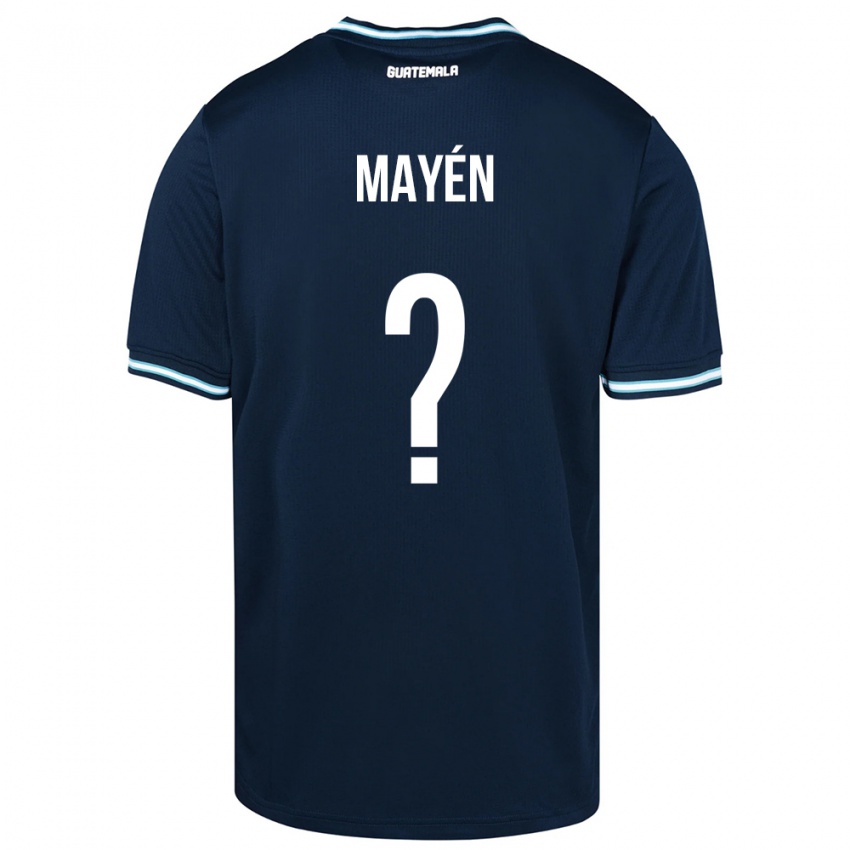Mænd Guatemala Kellin Mayén #0 Blå Udebane Spillertrøjer 24-26 Trøje T-Shirt