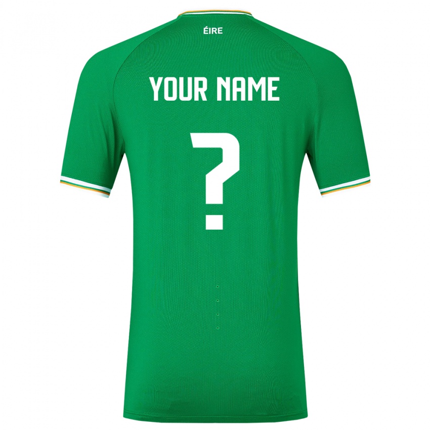 Kvinder Irland Dit Navn #0 Grøn Hjemmebane Spillertrøjer 24-26 Trøje T-Shirt