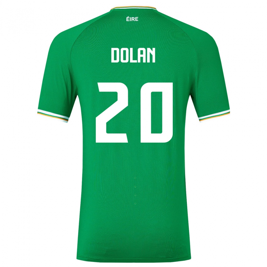 Kvinder Irland Ellen Dolan #20 Grøn Hjemmebane Spillertrøjer 24-26 Trøje T-Shirt