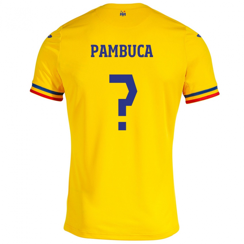 Kvinder Rumænien Alesio Pambuca #0 Gul Hjemmebane Spillertrøjer 24-26 Trøje T-Shirt