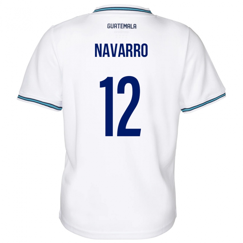 Kvinder Guatemala Kenderson Navarro #12 Hvid Hjemmebane Spillertrøjer 24-26 Trøje T-Shirt