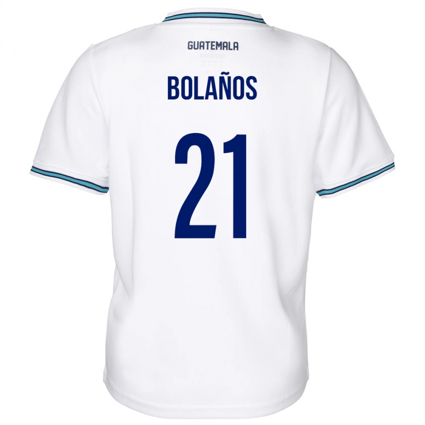 Kvinder Guatemala Diego Bolaños #21 Hvid Hjemmebane Spillertrøjer 24-26 Trøje T-Shirt