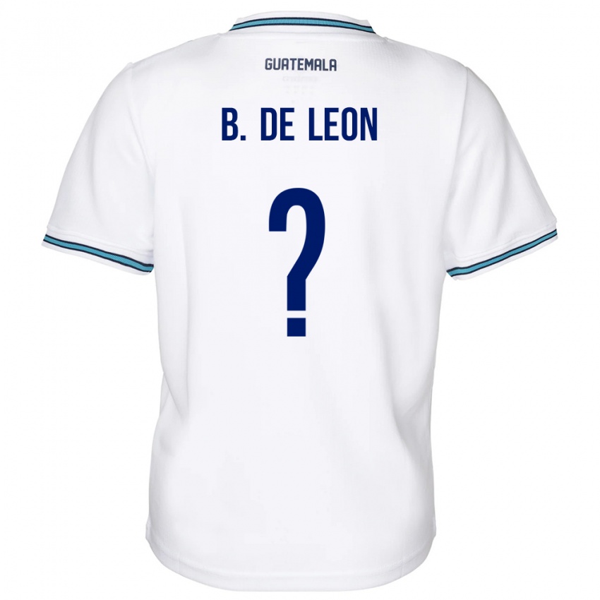 Kvinder Guatemala Brandon De Leon #0 Hvid Hjemmebane Spillertrøjer 24-26 Trøje T-Shirt