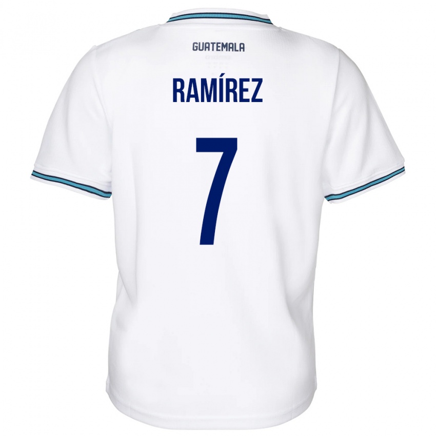 Kvinder Guatemala Leslie Ramírez #7 Hvid Hjemmebane Spillertrøjer 24-26 Trøje T-Shirt