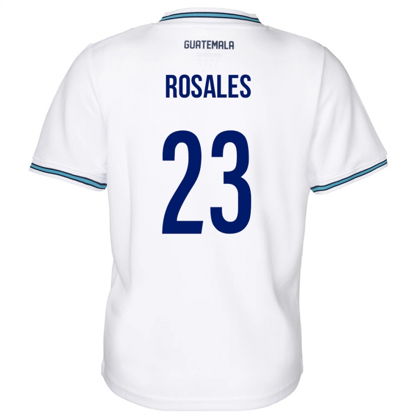 Kvinder Guatemala Yareni Rosales #23 Hvid Hjemmebane Spillertrøjer 24-26 Trøje T-Shirt