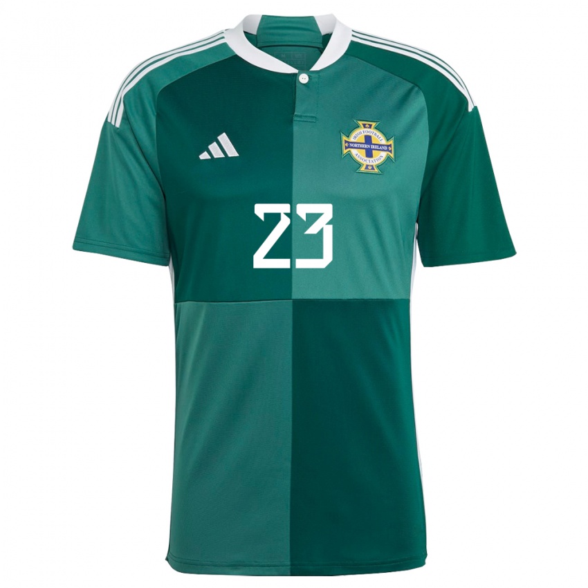 Kvinder Nordirland Maddy Harvey-Clifford #23 Grøn Hjemmebane Spillertrøjer 24-26 Trøje T-Shirt