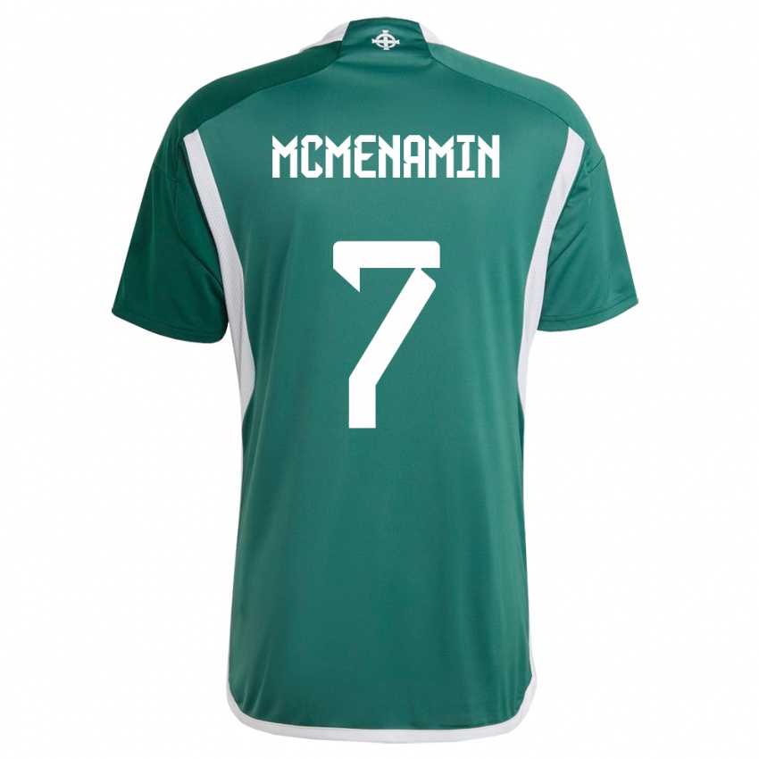 Kvinder Nordirland Conor Mcmenamin #7 Grøn Hjemmebane Spillertrøjer 24-26 Trøje T-Shirt