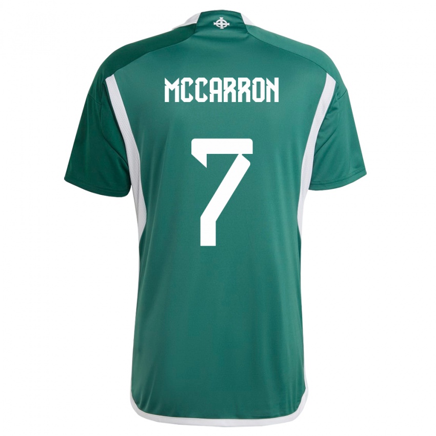 Kvinder Nordirland Chloe Mccarron #7 Grøn Hjemmebane Spillertrøjer 24-26 Trøje T-Shirt