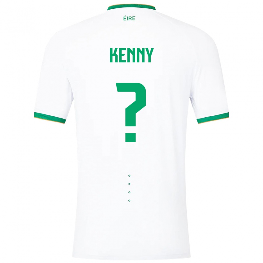 Kvinder Irland Johnny Kenny #0 Hvid Udebane Spillertrøjer 24-26 Trøje T-Shirt