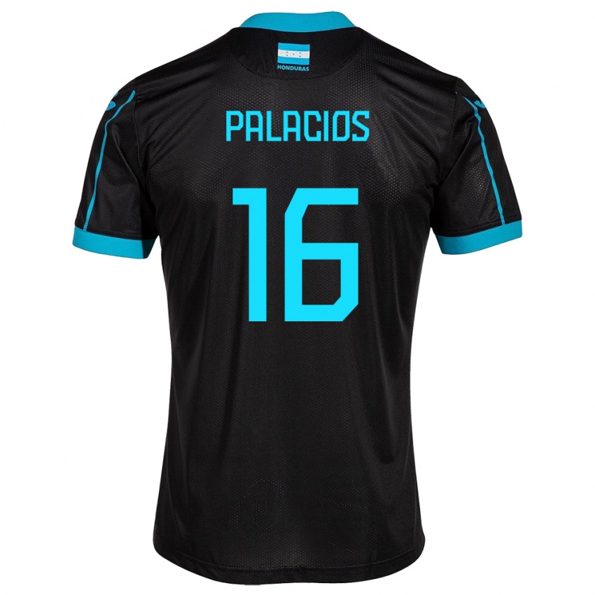 Kvinder Honduras Danilo Palacios #16 Sort Udebane Spillertrøjer 24-26 Trøje T-Shirt