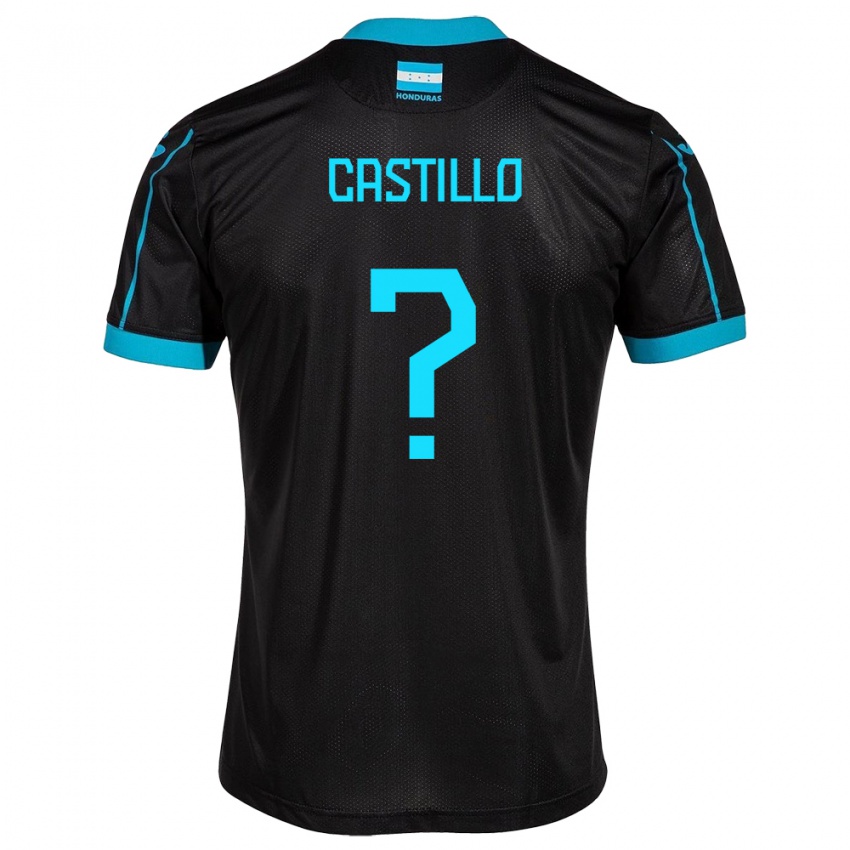 Kvinder Honduras Jeferson Castillo #0 Sort Udebane Spillertrøjer 24-26 Trøje T-Shirt