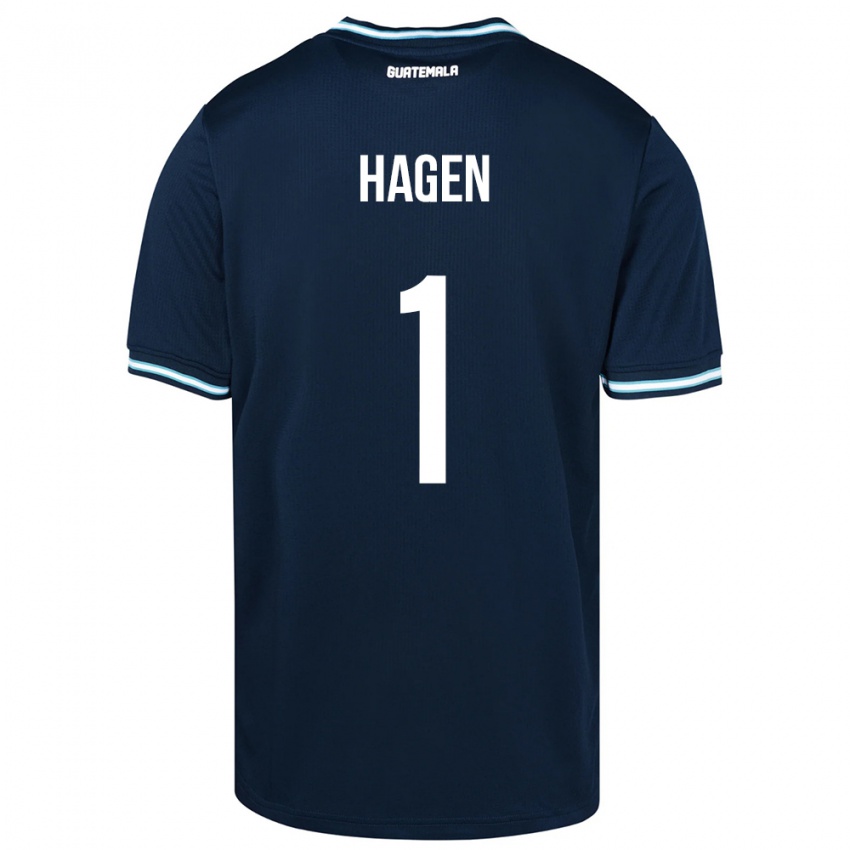 Kvinder Guatemala Nicholas Hagen #1 Blå Udebane Spillertrøjer 24-26 Trøje T-Shirt