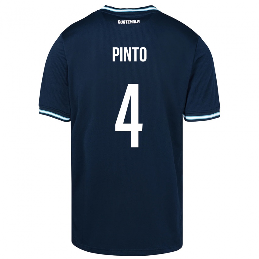 Kvinder Guatemala José Carlos Pinto #4 Blå Udebane Spillertrøjer 24-26 Trøje T-Shirt