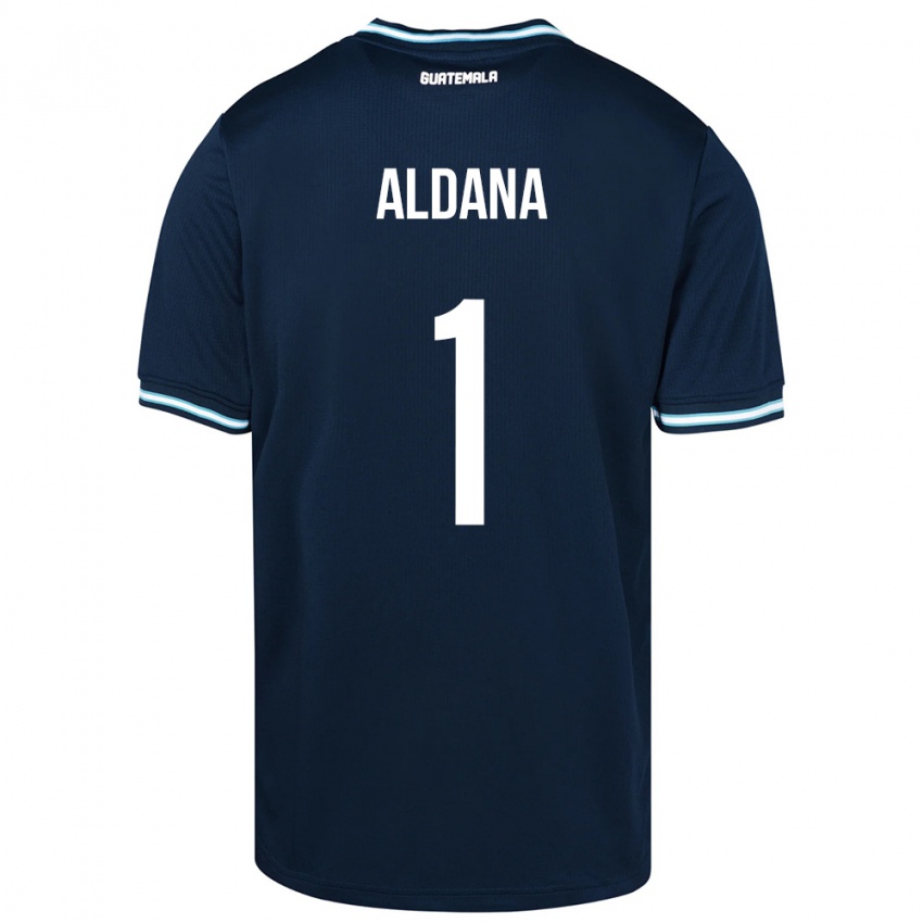 Kvinder Guatemala David Aldana #1 Blå Udebane Spillertrøjer 24-26 Trøje T-Shirt