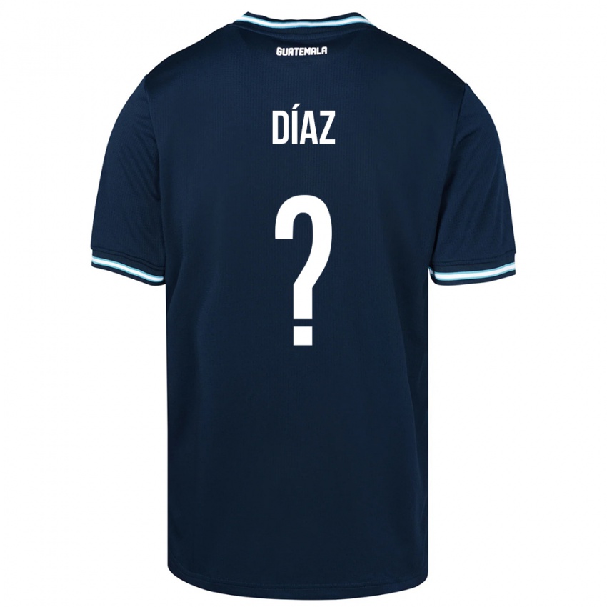 Kvinder Guatemala Hendryck Díaz #0 Blå Udebane Spillertrøjer 24-26 Trøje T-Shirt