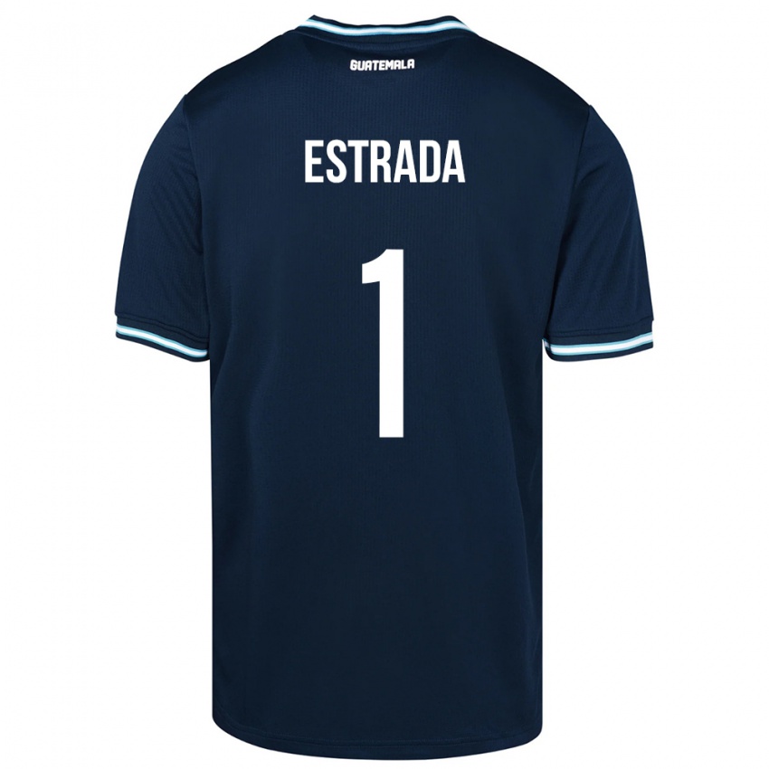 Kvinder Guatemala Alexia Estrada #1 Blå Udebane Spillertrøjer 24-26 Trøje T-Shirt