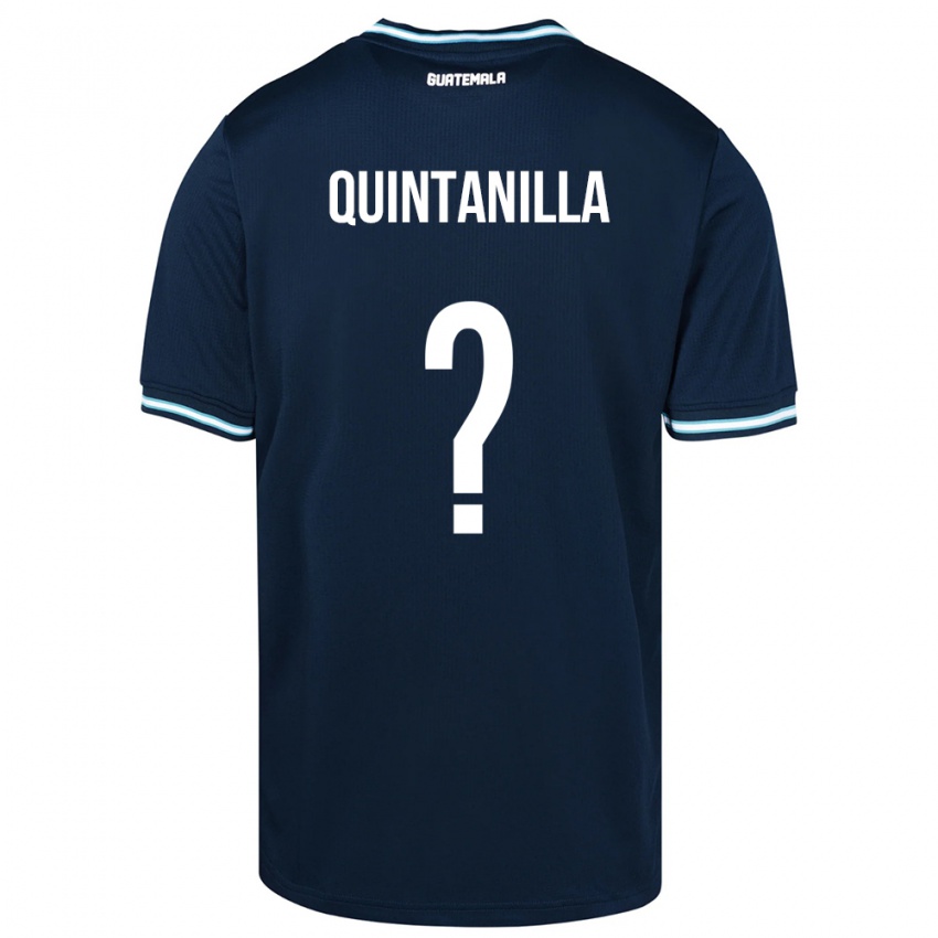 Kvinder Guatemala Anayelli Quintanilla #0 Blå Udebane Spillertrøjer 24-26 Trøje T-Shirt