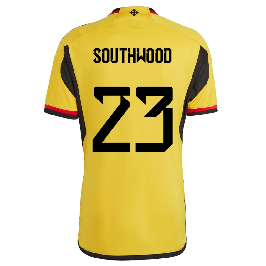 Kvinder Nordirland Luke Southwood #23 Hvid Udebane Spillertrøjer 24-26 Trøje T-Shirt