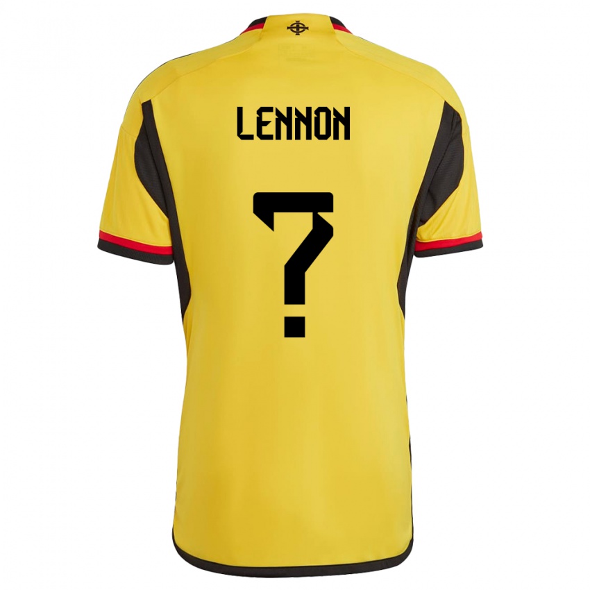 Kvinder Nordirland Gallagher Lennon #0 Hvid Udebane Spillertrøjer 24-26 Trøje T-Shirt