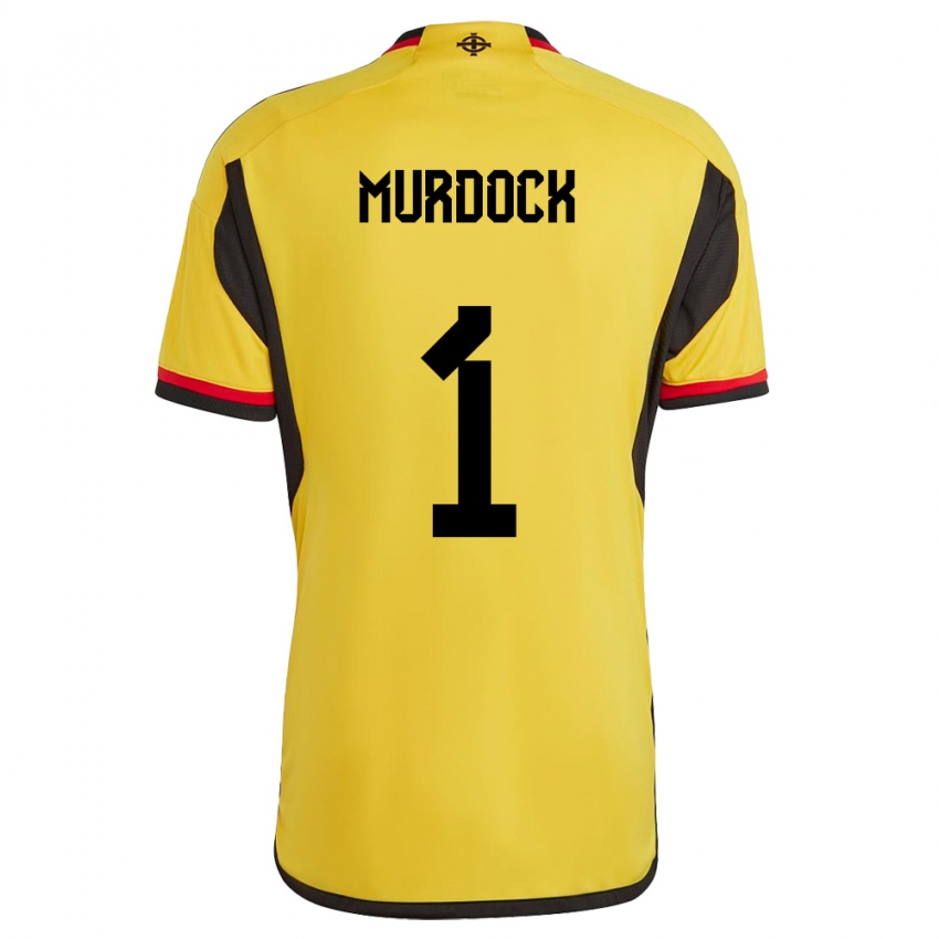 Kvinder Nordirland Will Murdock #1 Hvid Udebane Spillertrøjer 24-26 Trøje T-Shirt