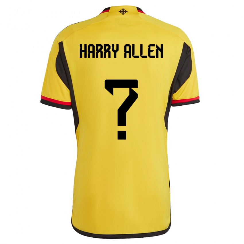 Kvinder Nordirland Harry Allen #0 Hvid Udebane Spillertrøjer 24-26 Trøje T-Shirt