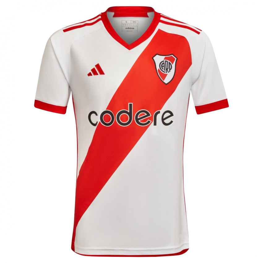 Børn María Carolina Birizamberri Rivero #10 Hvid Rød Hjemmebane Spillertrøjer 2023/24 Trøje T-Shirt