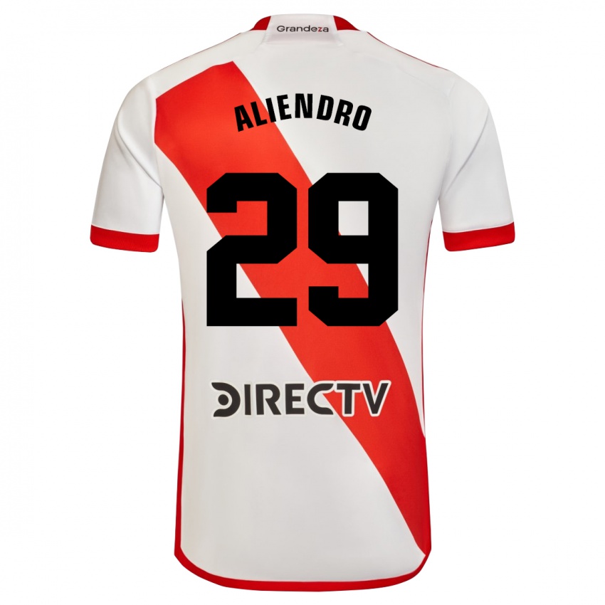 Børn Rodrigo Aliendro #29 Hvid Rød Hjemmebane Spillertrøjer 2023/24 Trøje T-Shirt