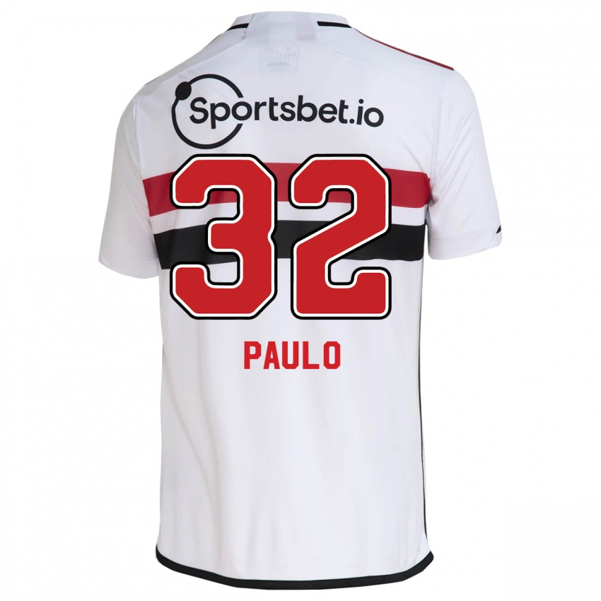 Børn Marcos Paulo #32 Hvid Hjemmebane Spillertrøjer 2023/24 Trøje T-Shirt