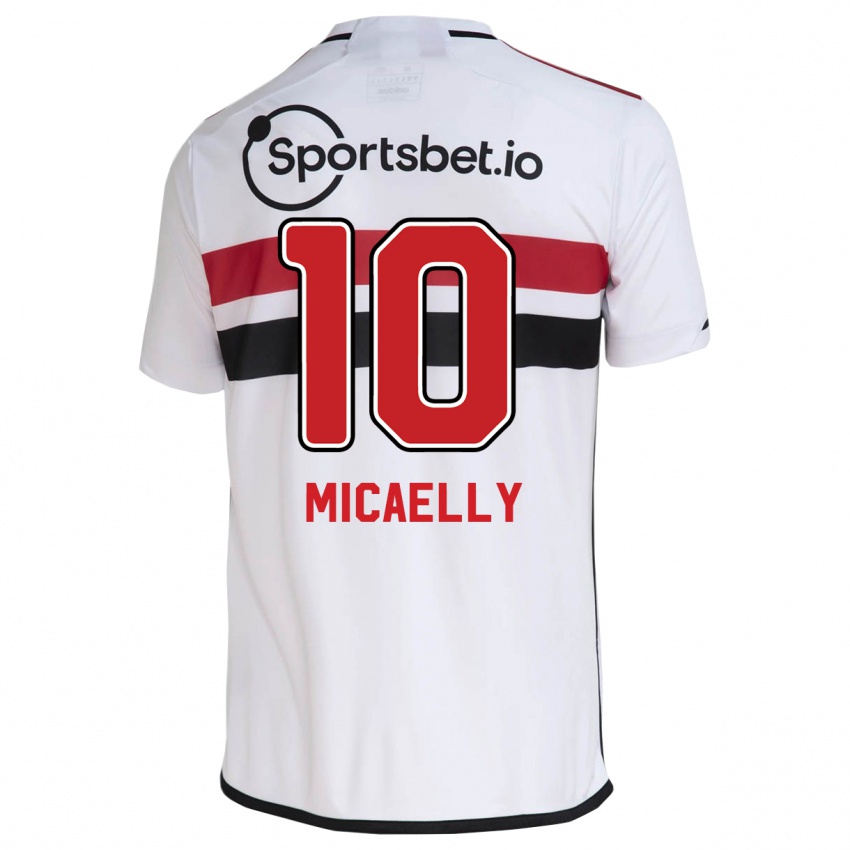 Børn Micaelly #10 Hvid Hjemmebane Spillertrøjer 2023/24 Trøje T-Shirt