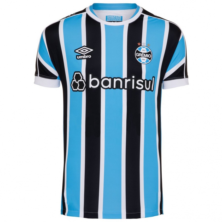 Børn Luiz Eduardo #0 Blå Hjemmebane Spillertrøjer 2023/24 Trøje T-Shirt