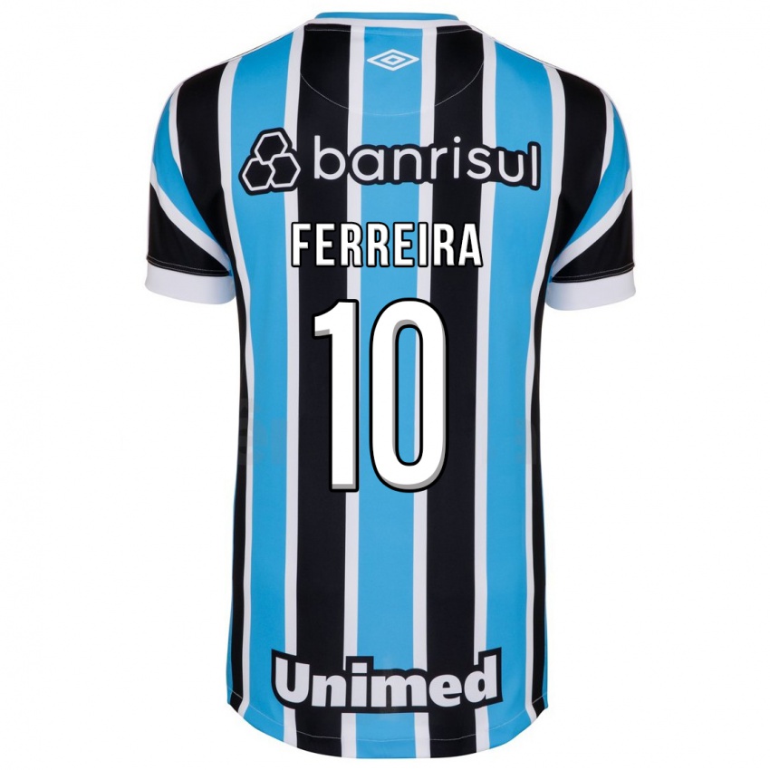 Børn Ferreira #10 Blå Hjemmebane Spillertrøjer 2023/24 Trøje T-Shirt
