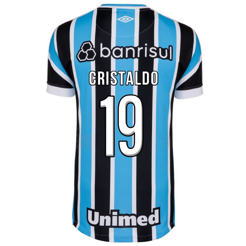 Børn Franco Cristaldo #19 Blå Hjemmebane Spillertrøjer 2023/24 Trøje T-Shirt