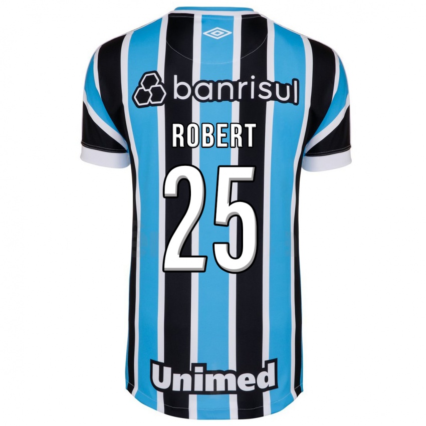 Børn Jhonata Robert #25 Blå Hjemmebane Spillertrøjer 2023/24 Trøje T-Shirt