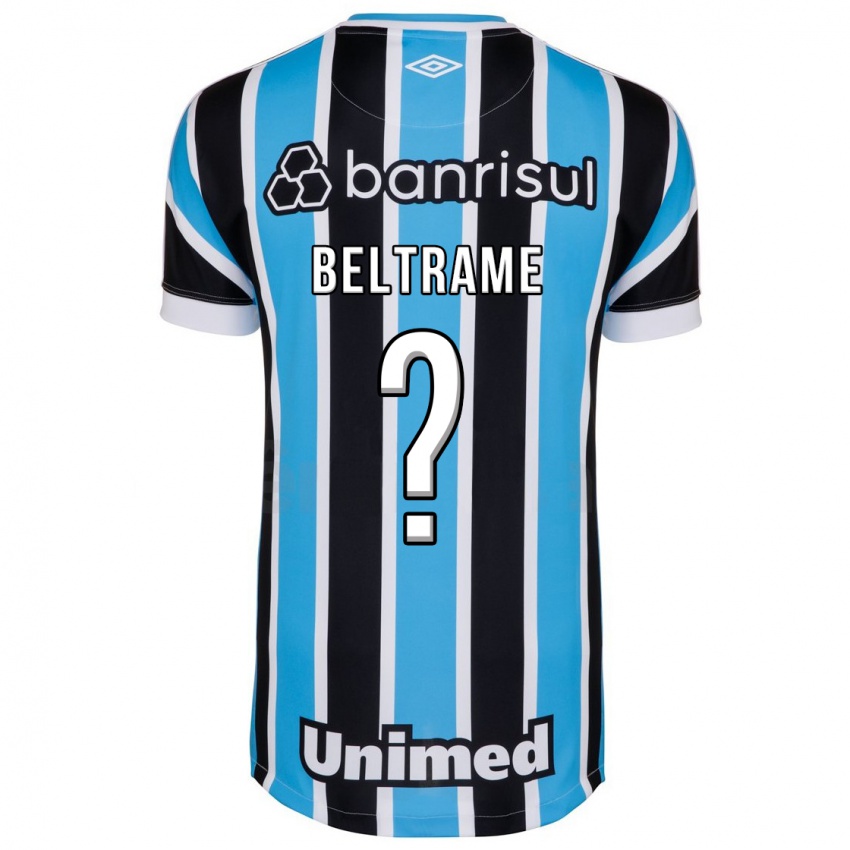 Børn Thiago Beltrame #0 Blå Hjemmebane Spillertrøjer 2023/24 Trøje T-Shirt