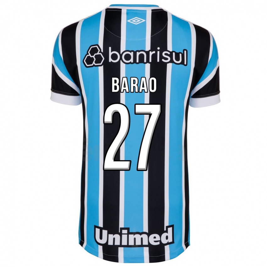 Børn Dani Barão #27 Blå Hjemmebane Spillertrøjer 2023/24 Trøje T-Shirt